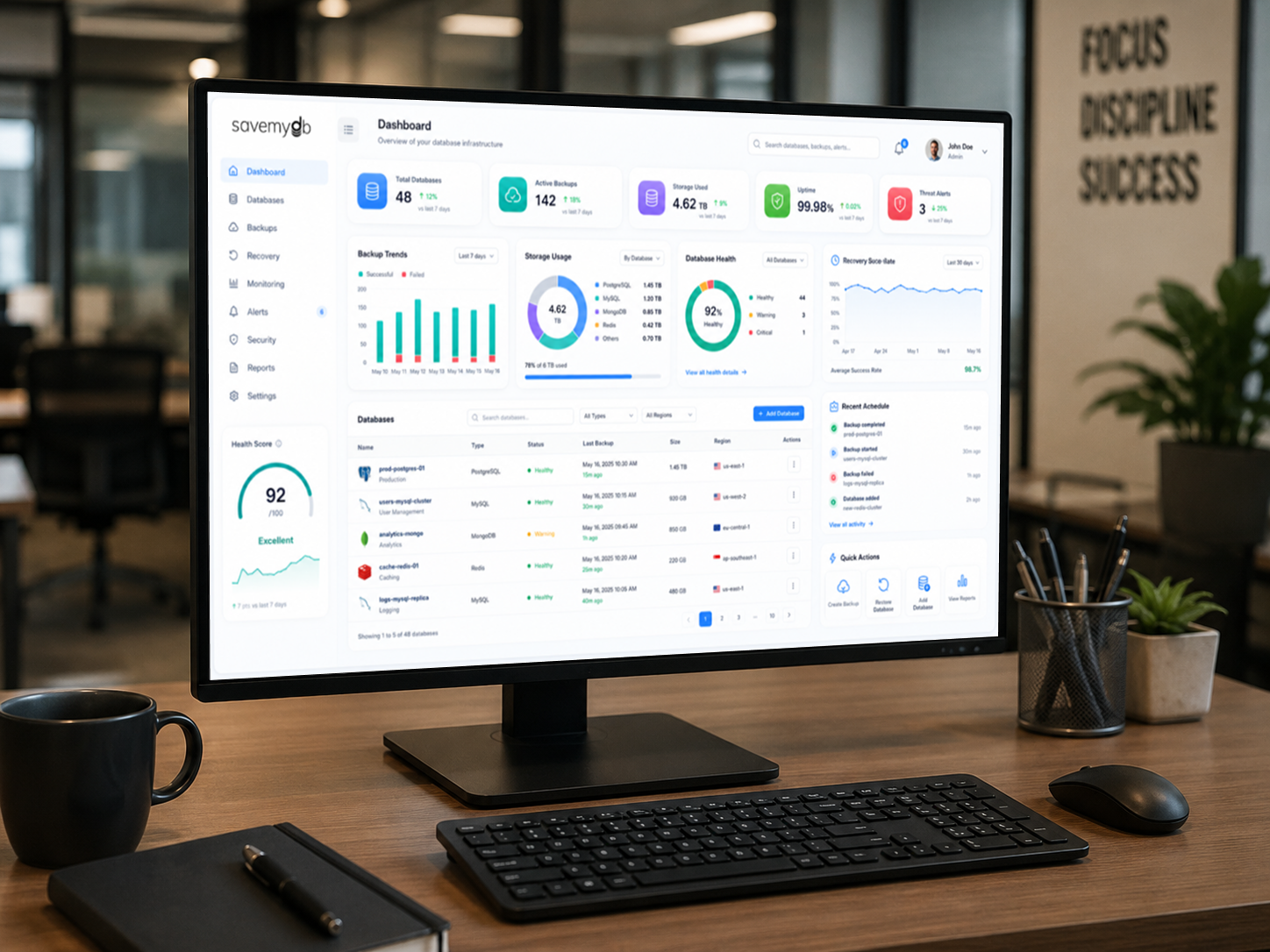 SaveMyDB Dashboard